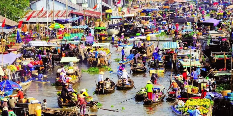 Gợi ý 18 địa điểm tham quan khi đến Sóc Trăng - Chợ Nỗi Ngã Năm